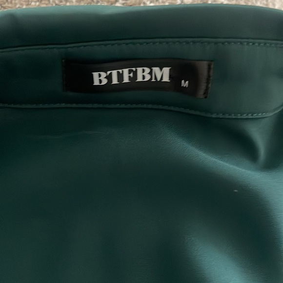 BTFBM Elegant Satiny Button-Up Dress sz M - Picture 6 of 10